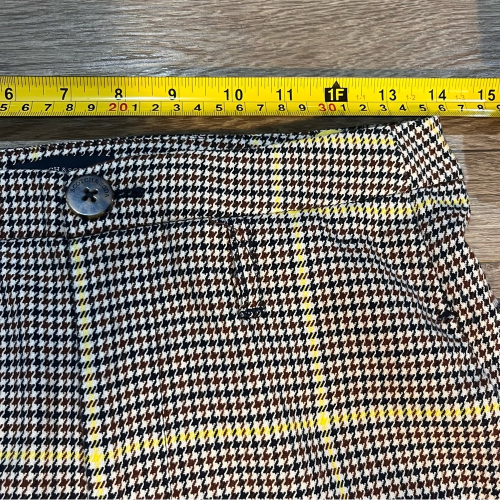 Scotch And Soda plaid Wide-Leg High-Rise Checked Pants Size S - Picture 7 of 16